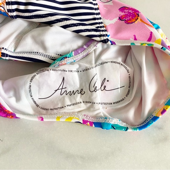 Anne Cole One Peice Floral Shirred Halter Swimsuit - Picture 12 of 12